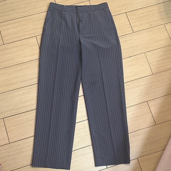 Banana Republic Women's Gray Pinstripe Trousers - Picture 1 of 7